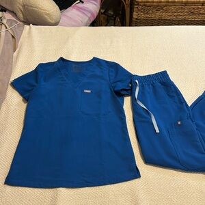 Royal blue figs scrubs